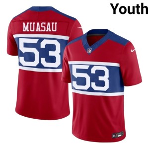 Youth NYG Red Darius Muasau #53 Replica Jersey 587769-851