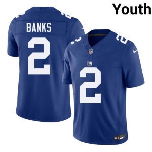 Youth Deonte Banks Official NYG Royal #2 Jerseys 697842-583