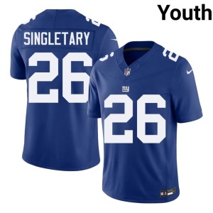 Youth Devin Singletary #26 Royal New York Stitch Jerseys 397444-861