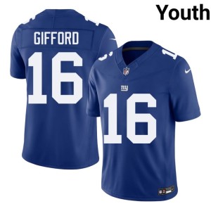 Youth NYG #16 Player Royal Frank Gifford Jersey 781118-671