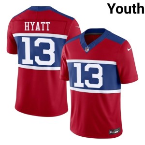 Youth Official Jalin Hyatt NY Giants Red #13 Jerseys 585772-935