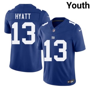 Youth Royal Embroidery New York Giants #13 Jalin Hyatt Jerseys 238569-672