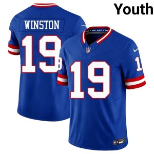 Youth New York Giants Limited Throwback Jameis Winston Royal #19 Jersey 904482-367