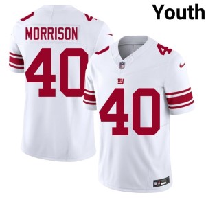 Youth NYG #40 White Joe Morrison NFL Jersey 575234-649