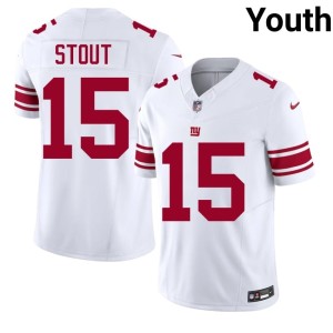 Youth White #15 NY Jordan Stout Limited Jersey 108282-590
