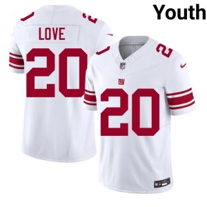 Youth Julian Love #20 Embroidery New York White Jerseys 132409-376