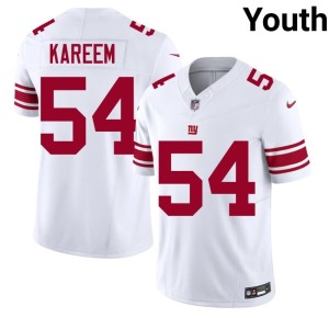 Youth White Khalid Kareem Football #54 New York Jersey 822272-819
