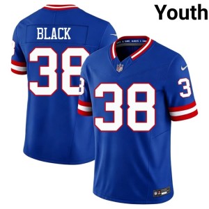 Youth #38 G-Men NFL Royal Throwback Korie Black Jerseys 428006-192