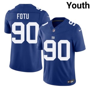 Youth #90 New York Giants Stitch Leki Fotu Royal Jerseys 705795-245