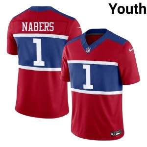 Youth NIL Malik Nabers Red Big Blue #1 Jersey 489080-143