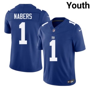 Youth Royal NFL New York #1 Malik Nabers Jerseys 442593-399