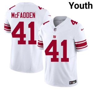 Youth White #41 Micah McFadden Official New York Giants Jerseys 469664-101