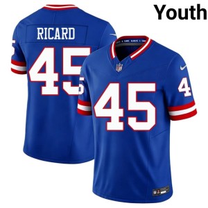 Youth Replica Throwback Royal Patrick Ricard #45 New York Jerseys 266103-456