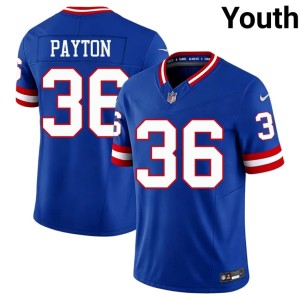 Youth #36 Royal Football Big Blue Rico Payton Throwback Jersey 291632-328