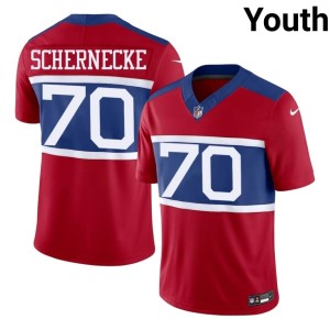 Youth Stitched G-Men Red #70 Ryan Schernecke Jerseys 528092-576