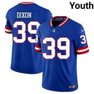 Youth Royal Throwback New York Giants Thaddeus Dixon Game #39 Jersey 528671-765