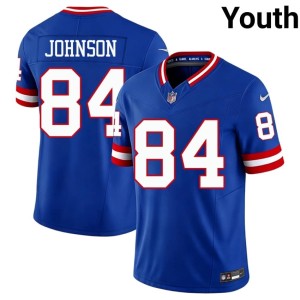 Youth Throwback 2026 Theo Johnson #84 Royal New York Jerseys 515219-219