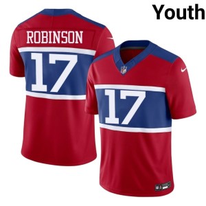 Youth Red Wan'Dale Robinson NYG Embroidery #17 Jersey 541588-886