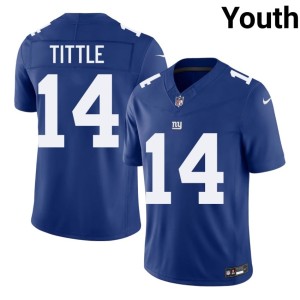Youth Official #14 Giants Royal Y.A. Tittle Jerseys 922729-391