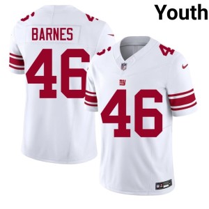 Youth #46 New York Giants White Zaire Barnes NIL Jersey 529585-215