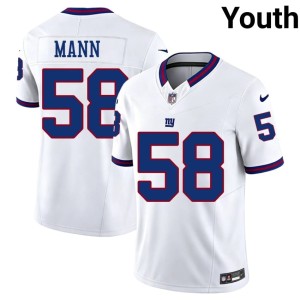 Youth White #58 NY Limited Ben Mann Throwback Jersey 113817-743