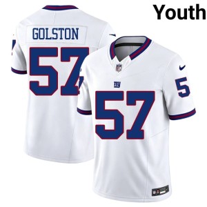 Youth Chauncey Golston #57 G-Men Throwback White NFL Jersey 399949-434