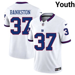 Youth Damon Bankston NY Giants White Throwback #37 2026 Jersey 661301-310