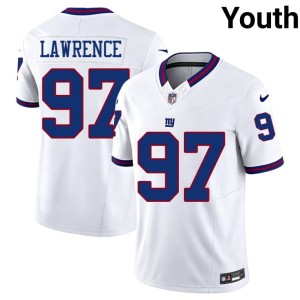 Youth #97 White New York Giants Dexter Lawrence Limited Throwback Jersey 892419-716