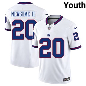 Youth #20 Greg Newsome II Jints Football White Throwback Jerseys 824046-692