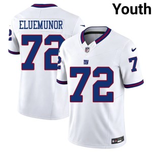Youth Jermaine Eluemunor Throwback Stitch White #72 NY Jersey 150387-984