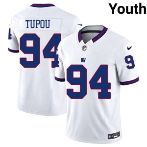 Youth #94 White Throwback Stitched Josh Tupou G-Men Jersey 927899-659
