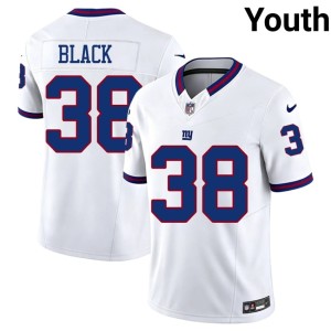 Youth #38 Korie Black New York Giants Throwback Player White Jerseys 611062-588