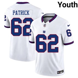 Youth Throwback Lucas Patrick 2026 White #62 Jints Jerseys 539524-205