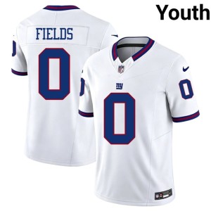 Youth Player G-Men Malachi Fields White Throwback #0 Jersey 200371-531