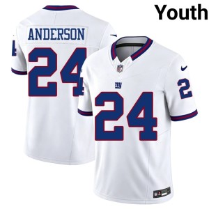 Youth Throwback Ottis Anderson NIL White New York #24 Jersey 927028-871