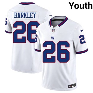 Youth Throwback #26 White Saquon Barkley Jints Limited Jersey 852453-732