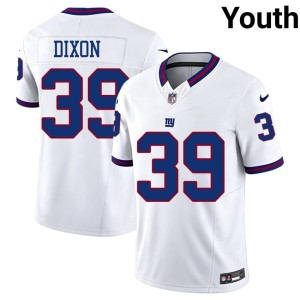 Youth Replica NYG Thaddeus Dixon White Throwback #39 Jersey 269197-460