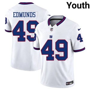 Youth Limited NY Giants Throwback Tremaine Edmunds #49 White Jerseys 306827-701